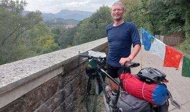 Matt Padwick with his bicycle